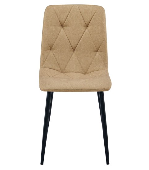 Krzesło LIBRA - brąz materiał / nogi czarne x 2