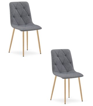 Krzesło LIBRA - ciemny szary materiał / nogi kolor drewna x 2