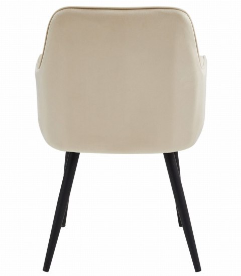 Krzesło NANA - beż aksamit / nogi czarne x 2