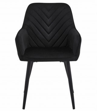 Krzesło NANA - czarny aksamit / nogi czarne x 1