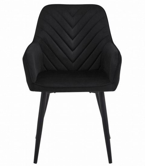 Krzesło NANA - czarny aksamit / nogi czarne x 2
