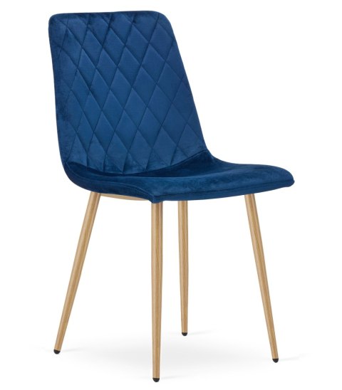 Krzesło TURIN - granat aksamit / nogi kolor drewna x 3
