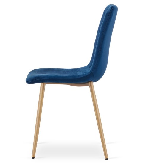 Krzesło TURIN - granat aksamit / nogi kolor drewna x 3