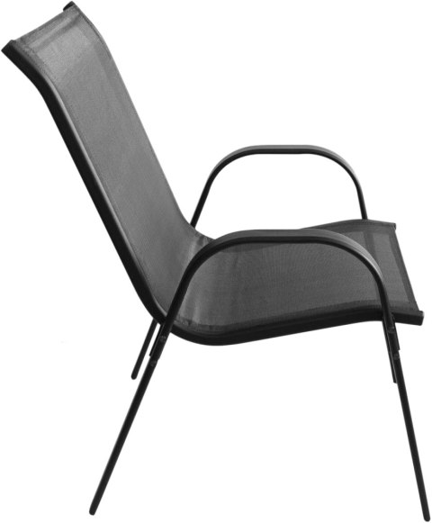 Stół kwadrat ISLAND 70cm + 4x Krzesło SOFIA ciemny szary