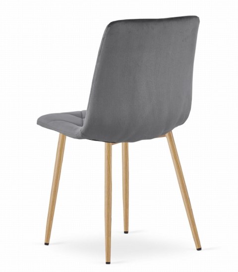 Zestaw stół NP 120x80cm Dąb Sonoma + 4 krzesła LIBRA szare