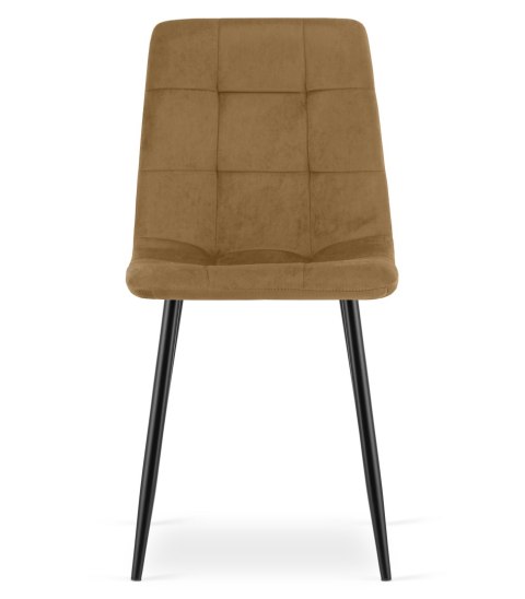 Krzesło KARA - brązowy aksamit / nogi czarne x 2