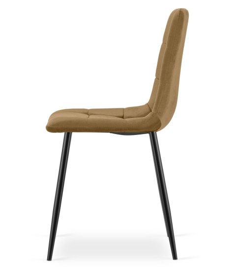 Krzesło KARA - brązowy aksamit / nogi czarne x 4