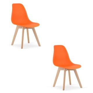 Krzesło KITO pomarańcz / nogi naturalne x 2