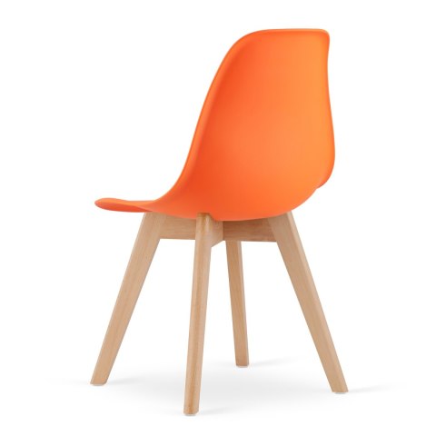 Krzesło KITO pomarańcz / nogi naturalne x 2