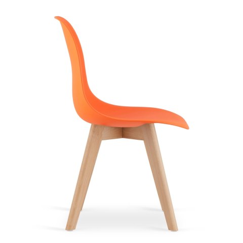 Krzesło KITO pomarańcz / nogi naturalne x 3