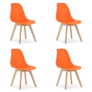 Krzesło KITO pomarańcz / nogi naturalne x 4