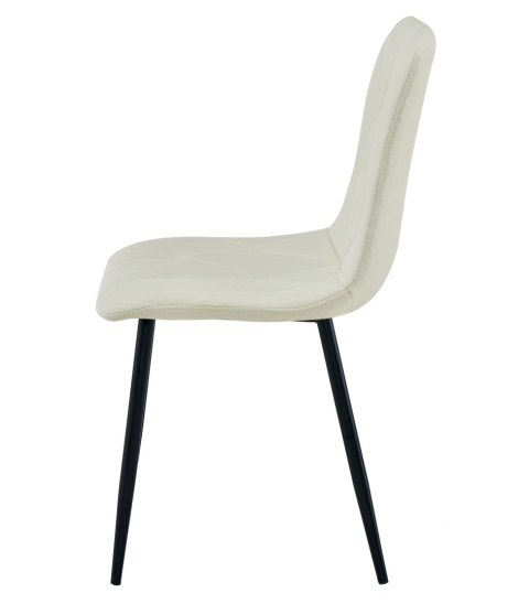 Krzesło LIBRA - beż materiał / nogi czarne x 3