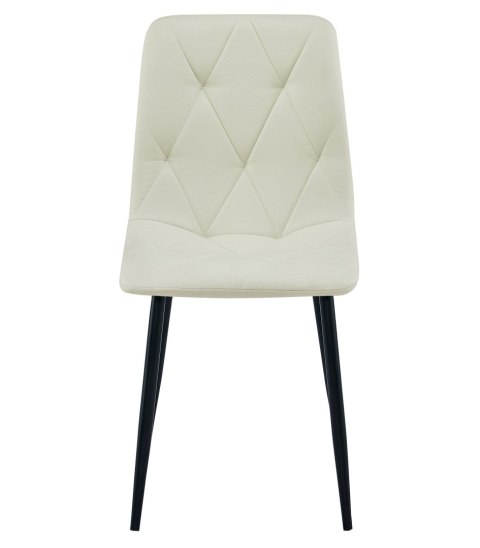 Krzesło LIBRA - beż materiał / nogi czarne x 4