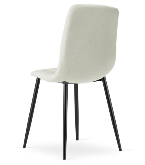 Krzesło LIBRA - beż materiał / nogi czarne x 4
