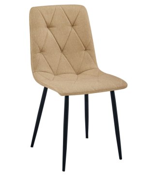 Krzesło LIBRA - brąz materiał / nogi czarne x 4