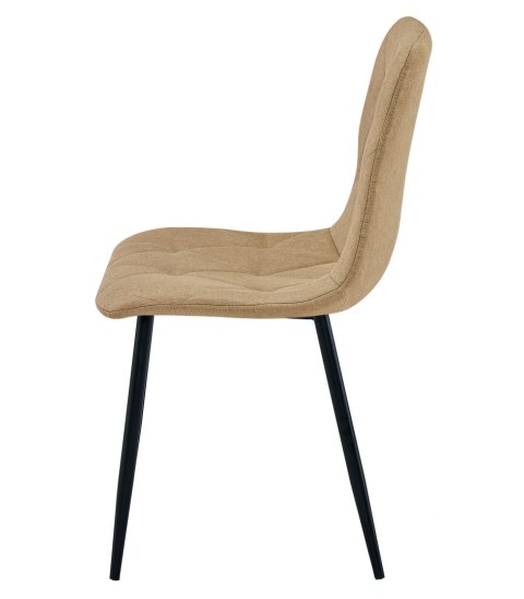 Krzesło LIBRA - brąz materiał / nogi czarne x 4