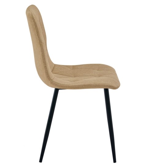 Krzesło LIBRA - brąz materiał / nogi czarne x 4