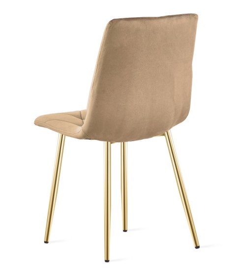 Krzesło LIBRA - brązowy aksamit / nogi kolor złoty x 3