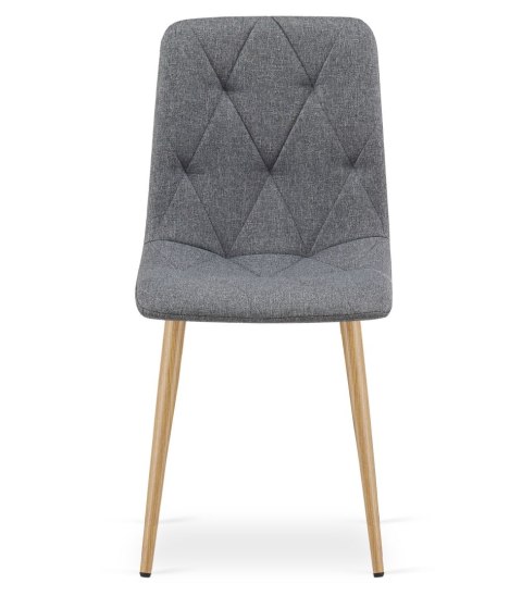 Krzesło LIBRA - ciemny szary materiał / nogi kolor drewna x 3