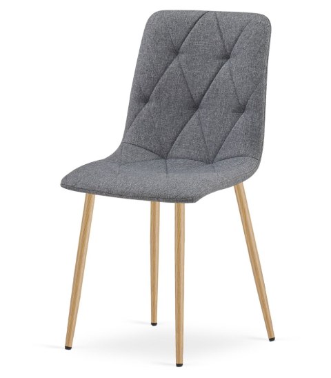 Krzesło LIBRA - ciemny szary materiał / nogi kolor drewna x 4