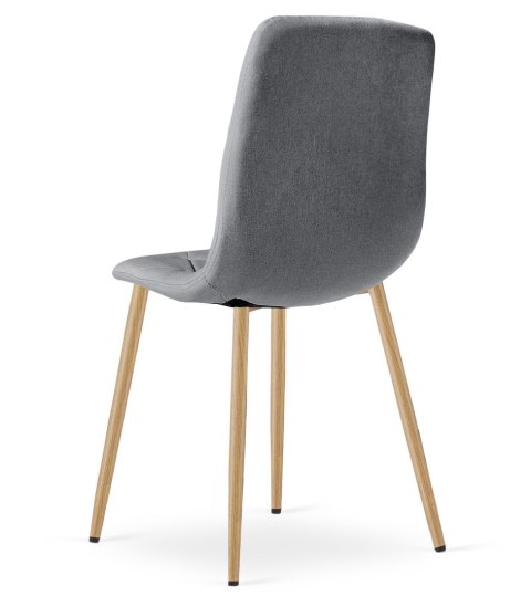 Krzesło LIBRA - ciemny szary materiał / nogi kolor drewna x 4