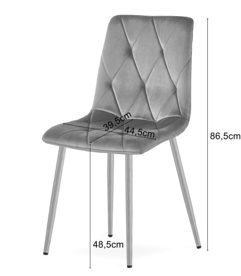 Krzesło LIBRA - czarny aksamit / nogi kolor złoty x 4