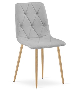 Krzesło LIBRA - jasny szary materiał / nogi kolor drewna x 3