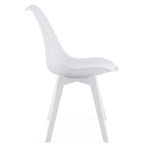 Krzesło MARK - białe / nogi białe x 2