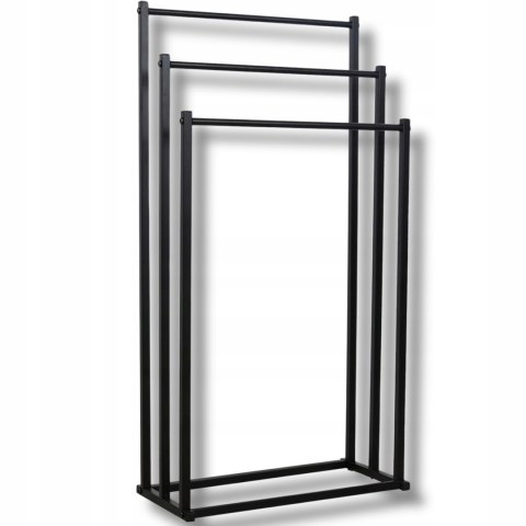 Stojak na ręczniki 3 szczeble - czarny - M x 8