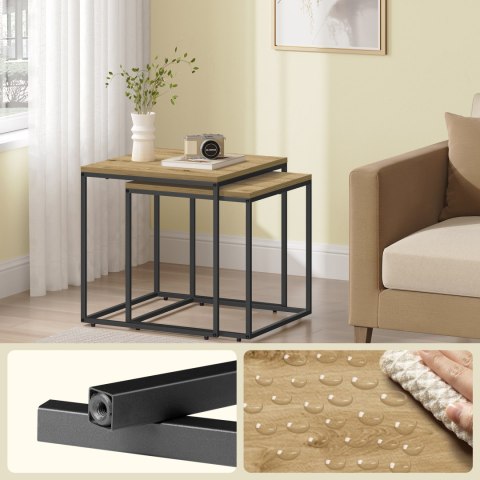 Stolik kawowy kwadrat 2szt - artisan / nogi czarne