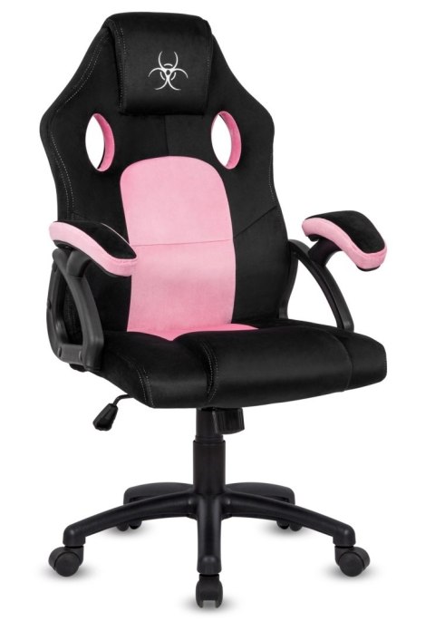 Fotel obrotowy do biurka CARRERA M ALCANTARA BLACK + PINK