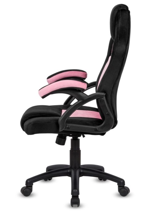 Fotel obrotowy do biurka CARRERA M ALCANTARA BLACK + PINK