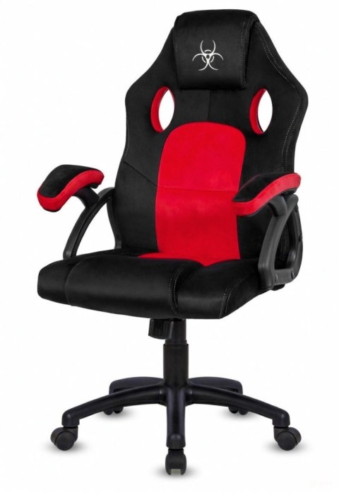 .Fotel obrotowy do biurka CARRERA M ALCANTARA BLACK + RED