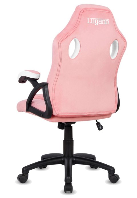 Fotel obrotowy do biurka CARRERA M ALCANTARA PINK FROST