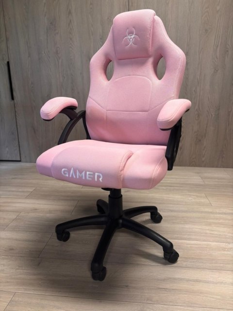Fotel obrotowy do biurka CARRERA M FULL PINK FABRIC