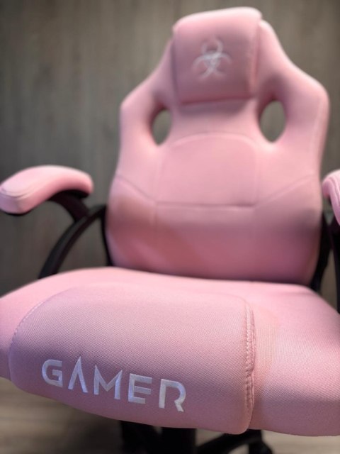 Fotel obrotowy do biurka CARRERA M FULL PINK FABRIC