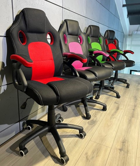 Fotel obrotowy do biurka CARRERA M ST RED FABRIC