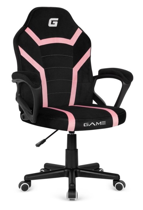 Fotel obrotowy do biurka MARIO ALCANTARA BLACK + PINK