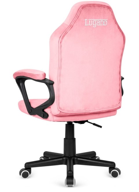 Fotel obrotowy do biurka MARIO ALCANTARA PINK + WHITE