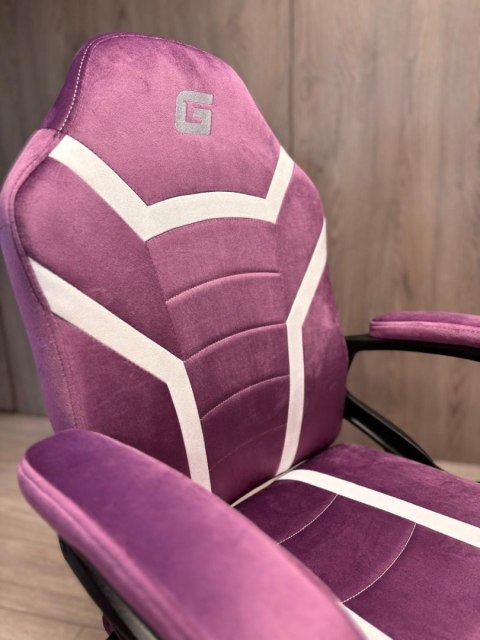 Fotel obrotowy do biurka MARIO ALCANTARA PURPLE + WHITE