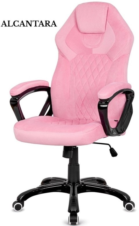 Fotel obrotowy do biurka SPIDER PINK ALCANTARA