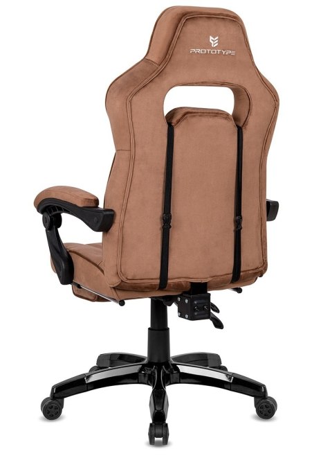 Fotel obrotowy do biurka TITAN BROWN ALCANTARA PRO
