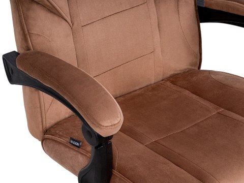 Fotel obrotowy do biurka TITAN BROWN ALCANTARA PRO
