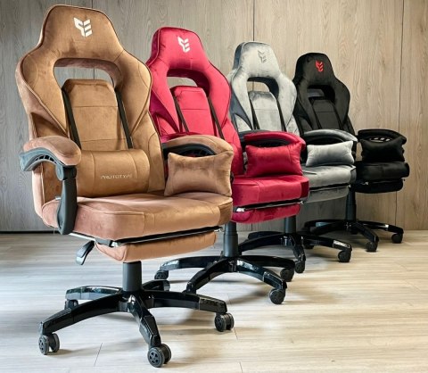 Fotel obrotowy do biurka TITAN BROWN ALCANTARA PRO