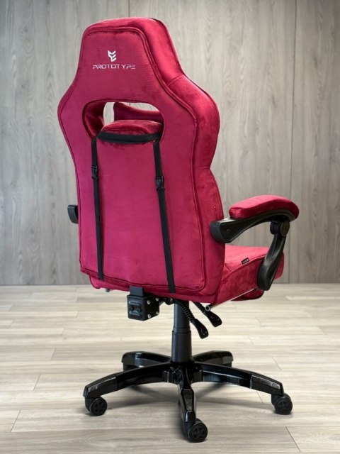 Fotel obrotowy do biurka TITAN BURGUNDY ALCANTARA PRO