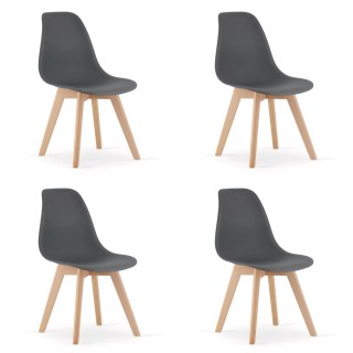 Krzesło KITO ciemnoszare / nogi naturalne x 4