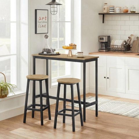 Stół Barowy + 2 Taborety - artisan - LBT219B88