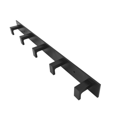 Wieszak ścienny na ręczniki 5 haków - czarny x 50