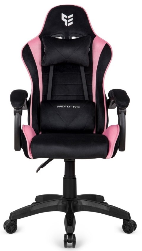 Fotel obrotowy gamingowy ENZO XL BLACK PINK ALCANTARA