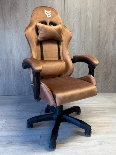 Fotel obrotowy gamingowy ENZO XL BROWN ALCANTARA